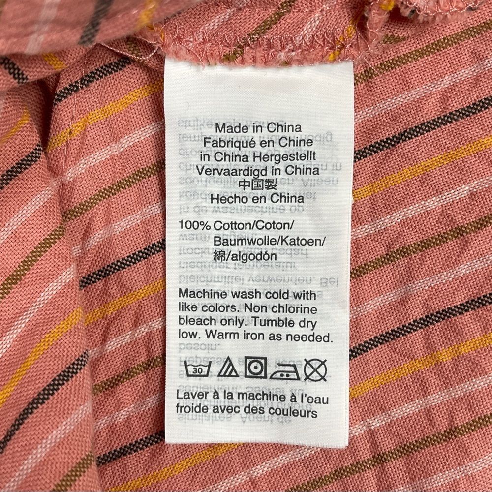 MADEWELL Butterfly Cotton Striped Lightweight Top in Slope Stripe, size XXS - Picture 8 of 14